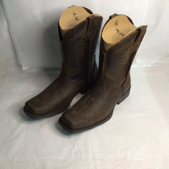 ARIAT Mens Rambler Phoenix Western Boot Distressed Brown Size 13 Square Toe - Picture 1 of 9